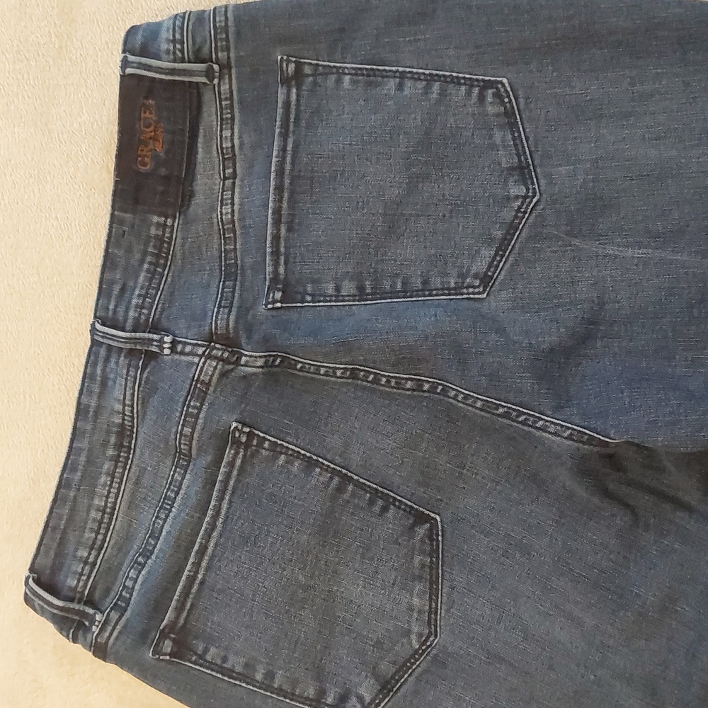 Grace of LA Women's High Waisted Super Flare Bell Bottom Raw Hem Jeans Size 32 - Picture 15 of 16